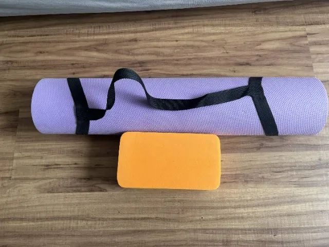 Kit 2 Peças para Yoga, Tapete e Bloco 