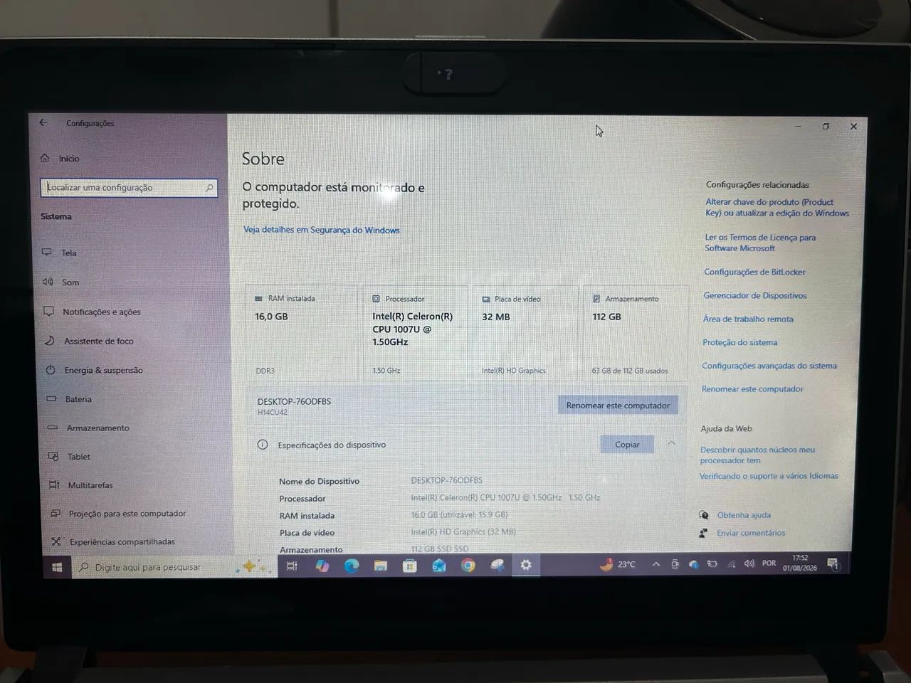     Notebook Touch Positivo Premium S2855 Touch 16GB SSD 120GB - Foto 3