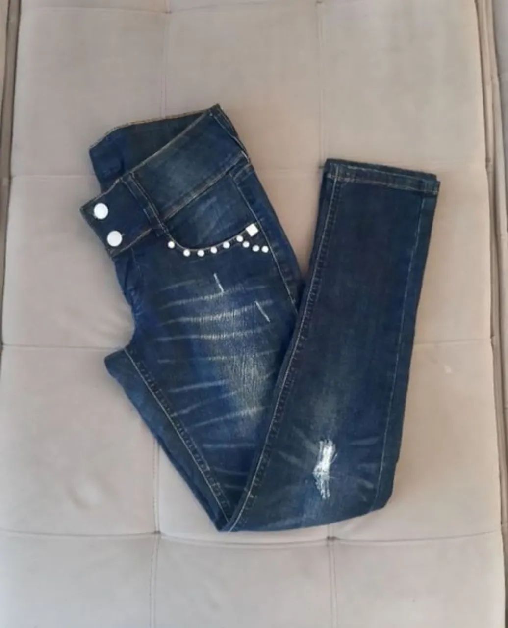 calça handara jeans destroyed tam.38 - Foto 2