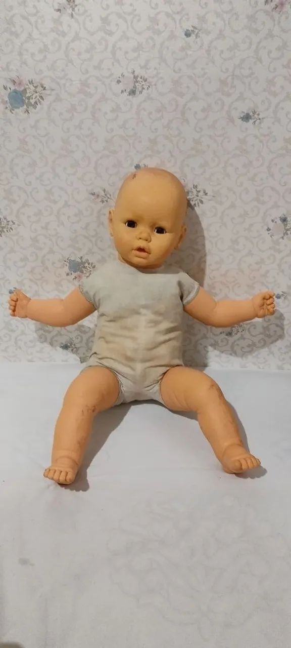 Boneca meu bebê bebezão olhos castanhos frete grátis antigo para restauro  - Foto 2