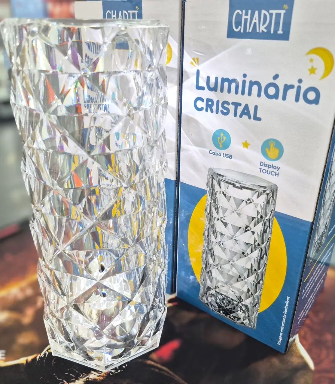 LUMINARIA CRISTAL CILINDRO LED 21X9CM REF: 5712<br> - Foto 3