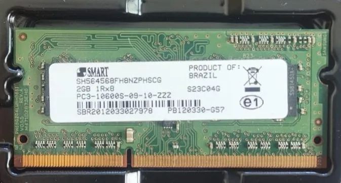 Memória Notebook 2GB DDR3 1333MHz Smart PC3-10600S