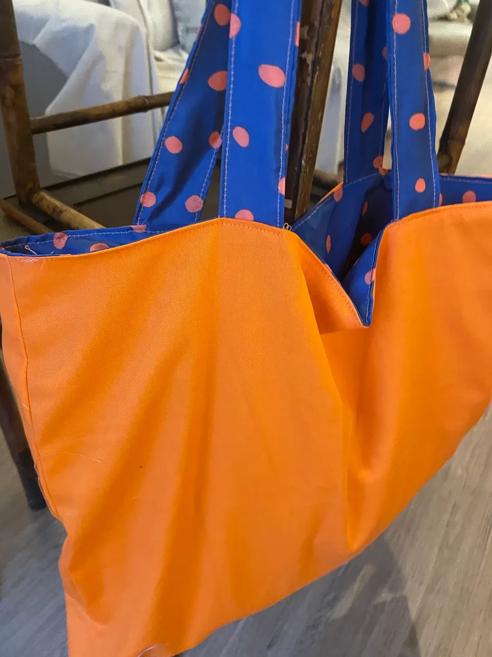 Ecobag Laranja e azul  - Foto 3