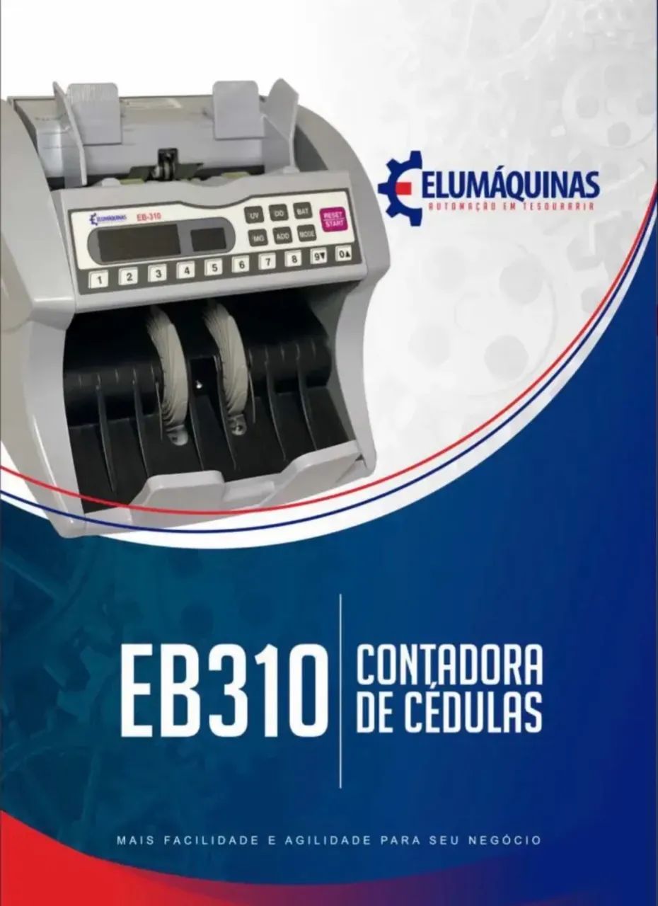 Contadora De Cédulas Eb 310 - Elumáquinas Com Uv/mg - Foto 4