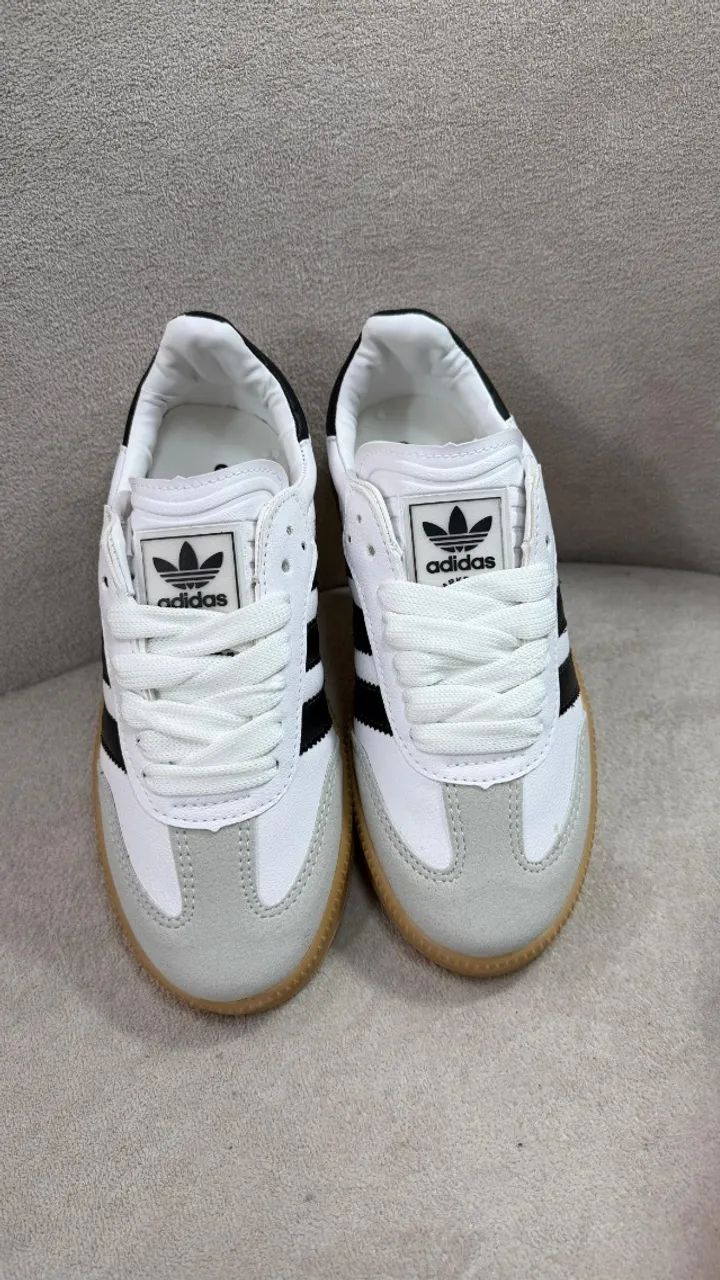 Tênis Adidas Samba Premium 02 cadarços Cor: Branco Unissex Disponível 34 ao 43 (Foto Real) - Foto 5