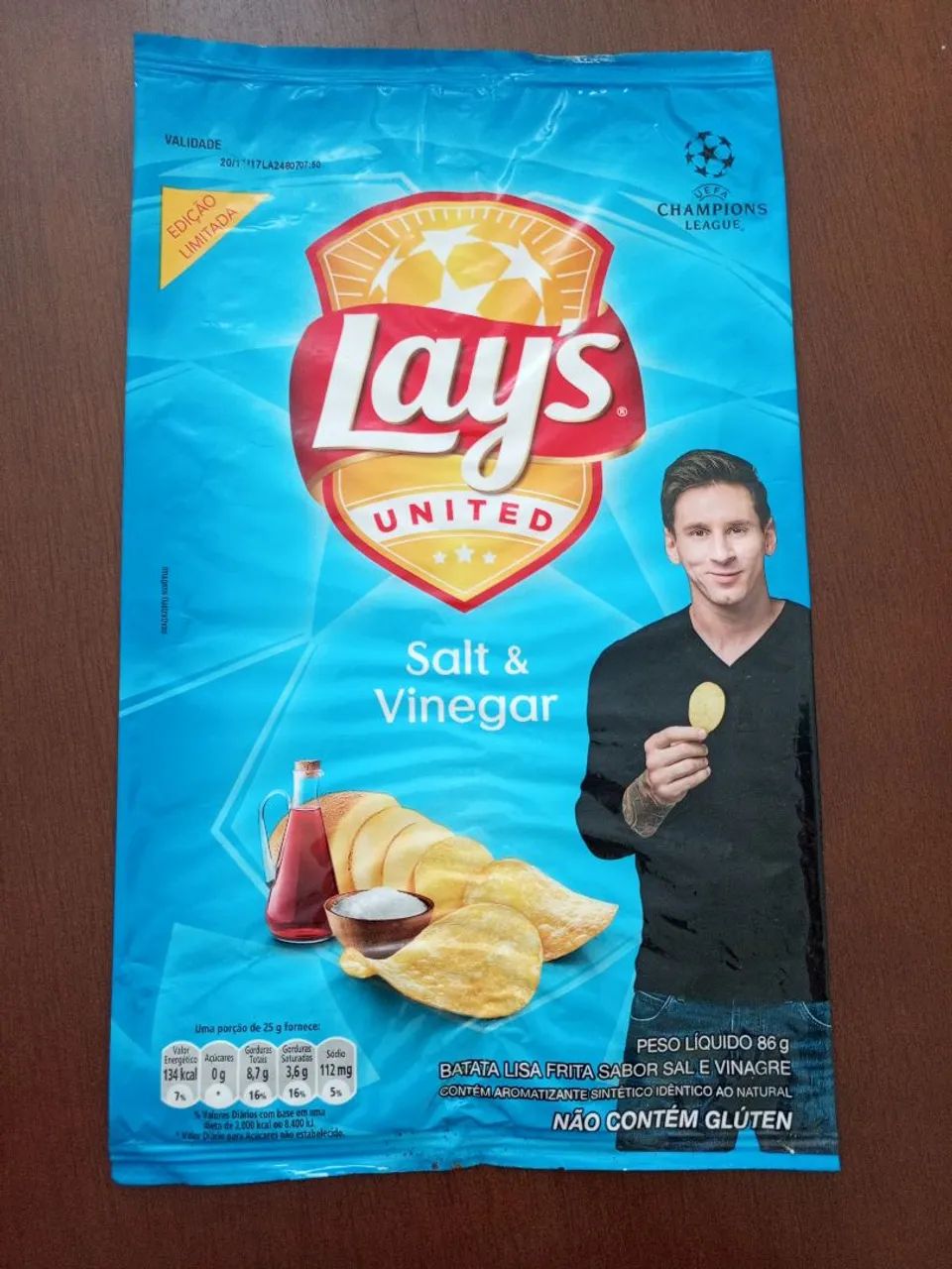 Embalagem Messi Lays 