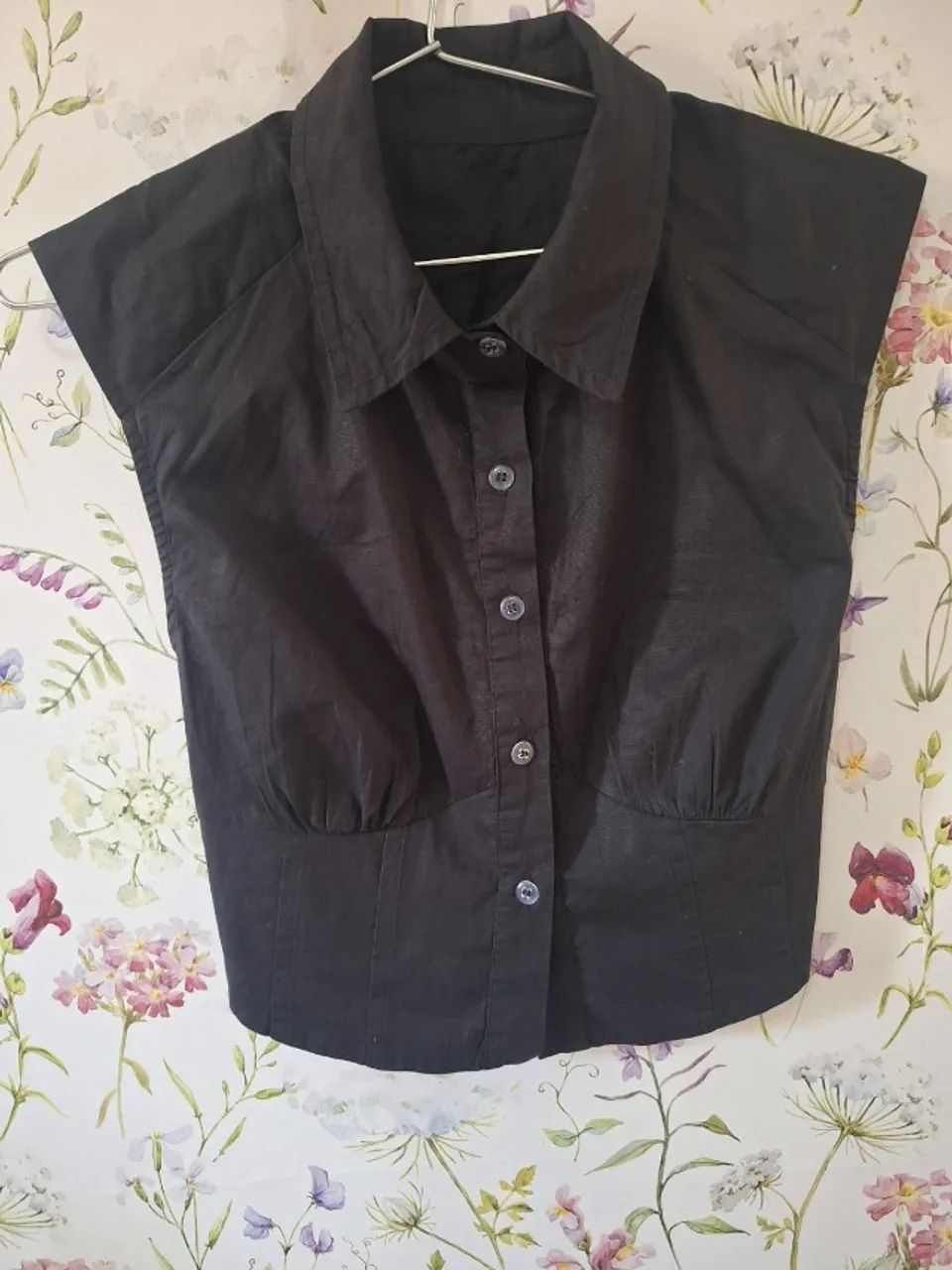 blusa social manga curta 