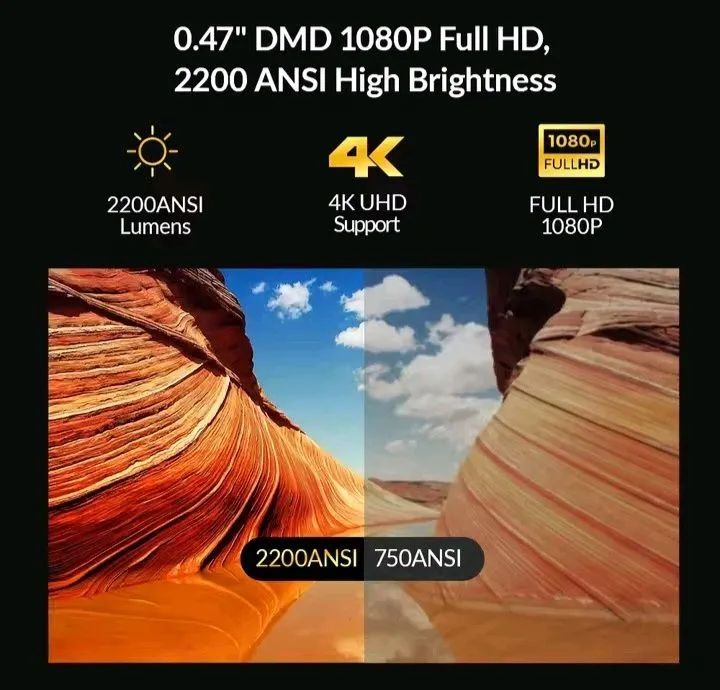 Projetor R90 Byintek , com dois.microfones- e Base Giratoria - Lacrado - Novo. - Foto 6