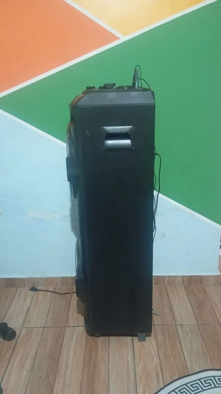 Caixa de Som Letron 2200W - Bluetooth, Karaokê e LED - Foto 2
