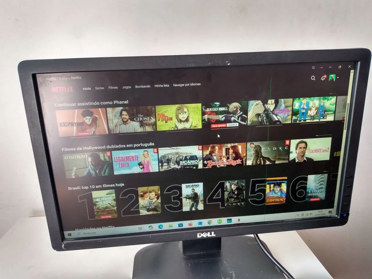 monitor de computador Dell, semelhante ao modelo LCD E1913C tem uma linha  na Led  - Foto 3