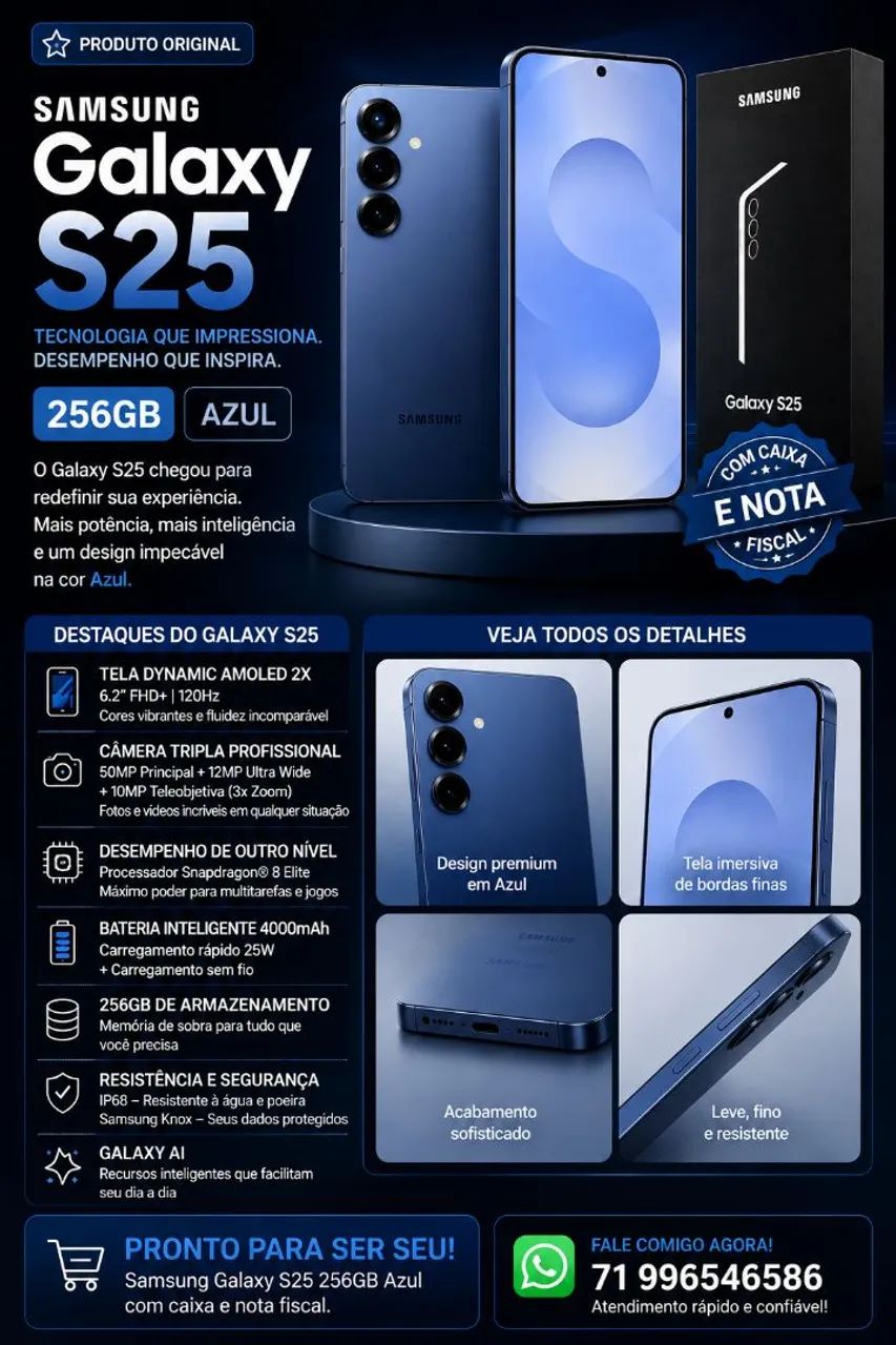 S25 GALAXY CAIXA E NOTA FISCAL 