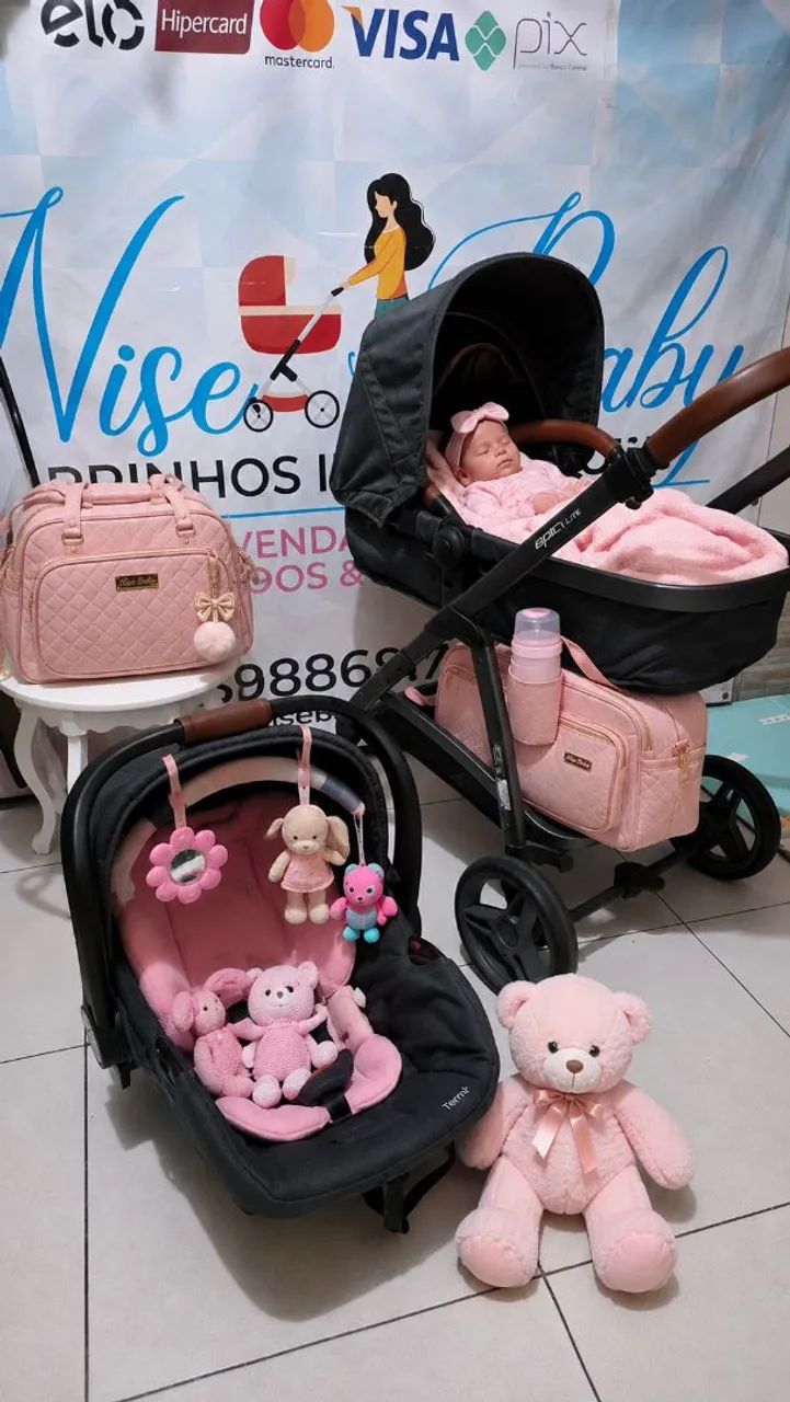 Lindo kit Carrinho de bebê princesa exclusivo 