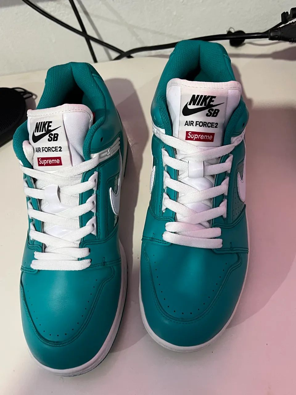Supreme × Nike SB Air Force 2 Low  Emerald blue 