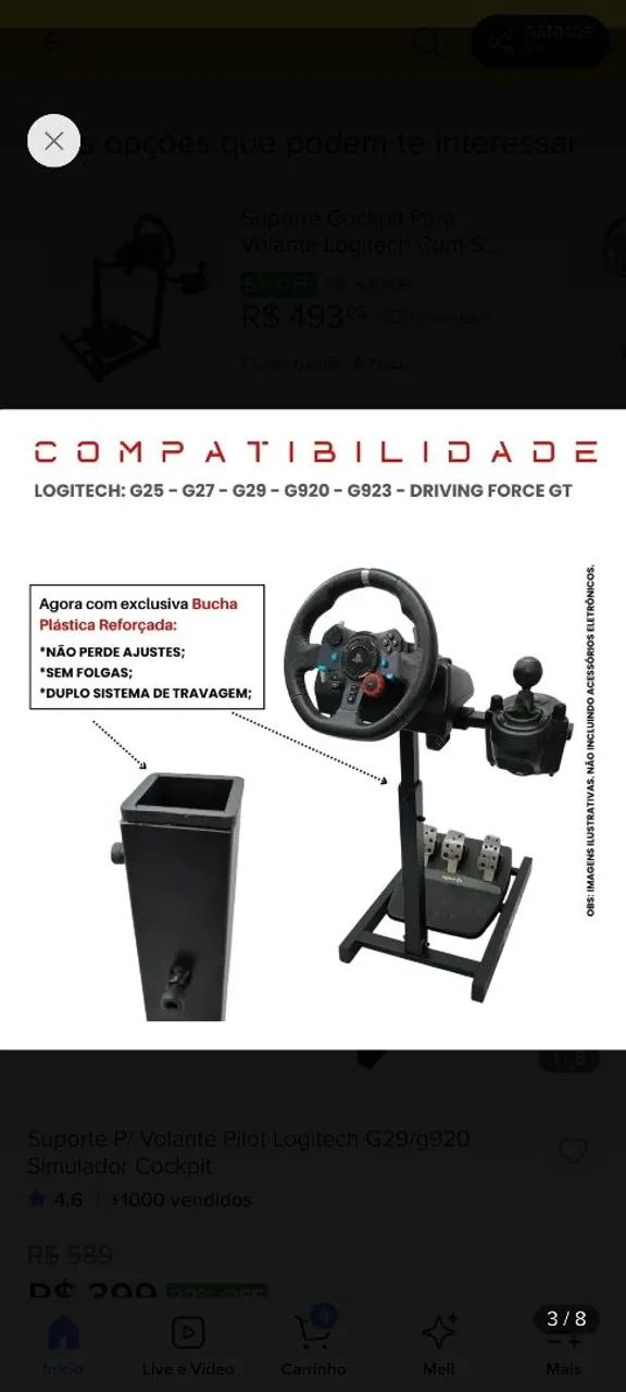Volante Logitech G29 + cockpit - Foto 5