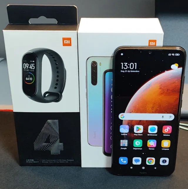 Smartphone Xiaomi Redmi Note 8 64GB + Mi Band 4 (brinde)