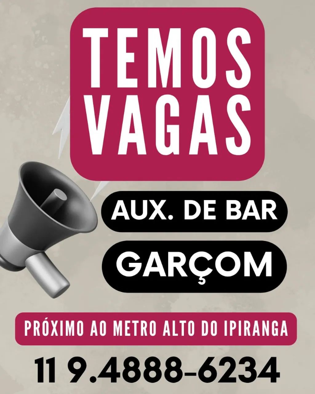 Vagas para EFETIVOS e FREELANCER