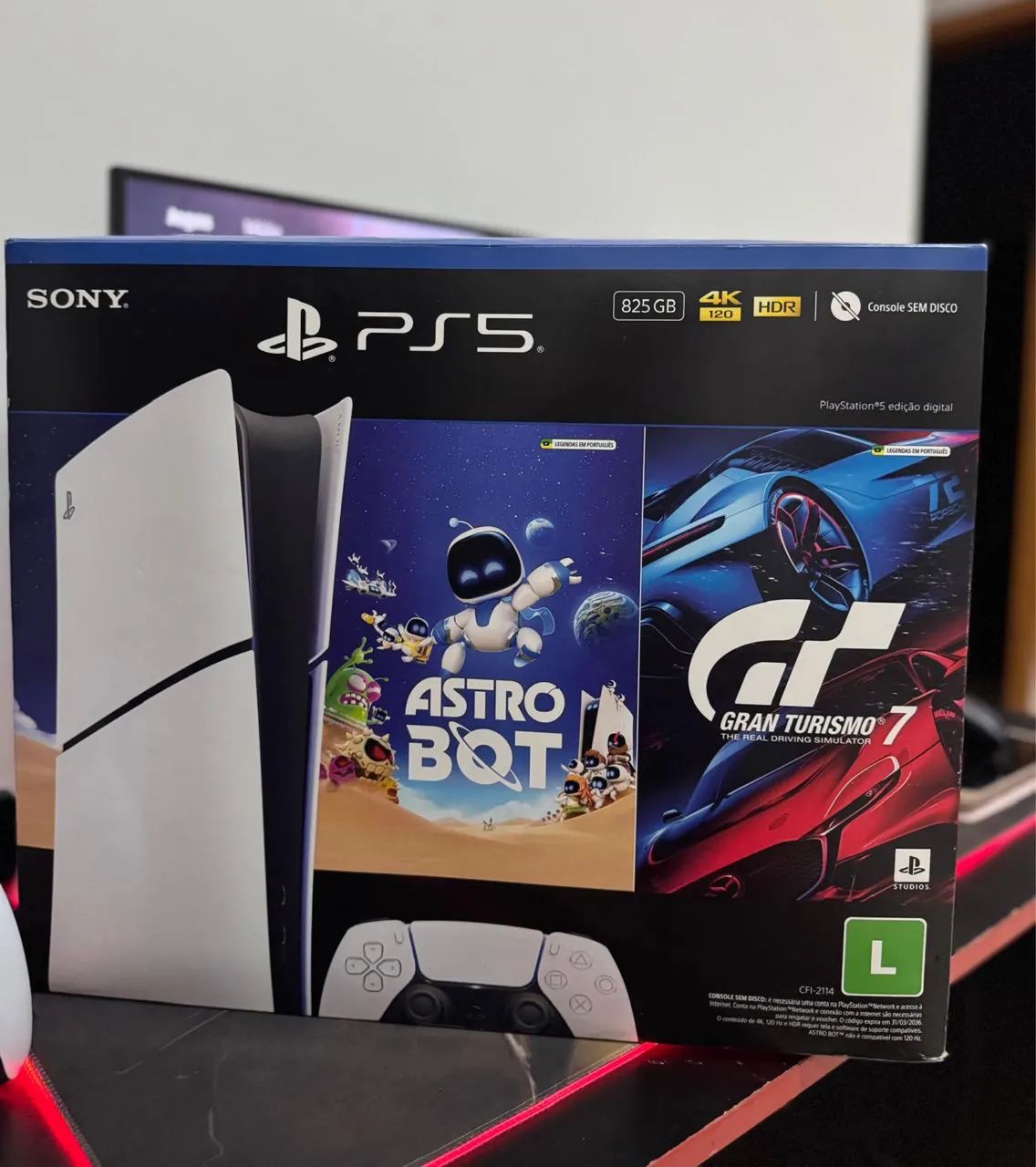 Ps5 slim com caixa + completo  - Foto 3