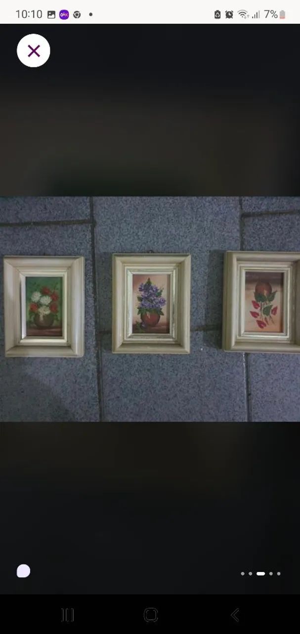Quadros pequenos da artista plastica renomada
