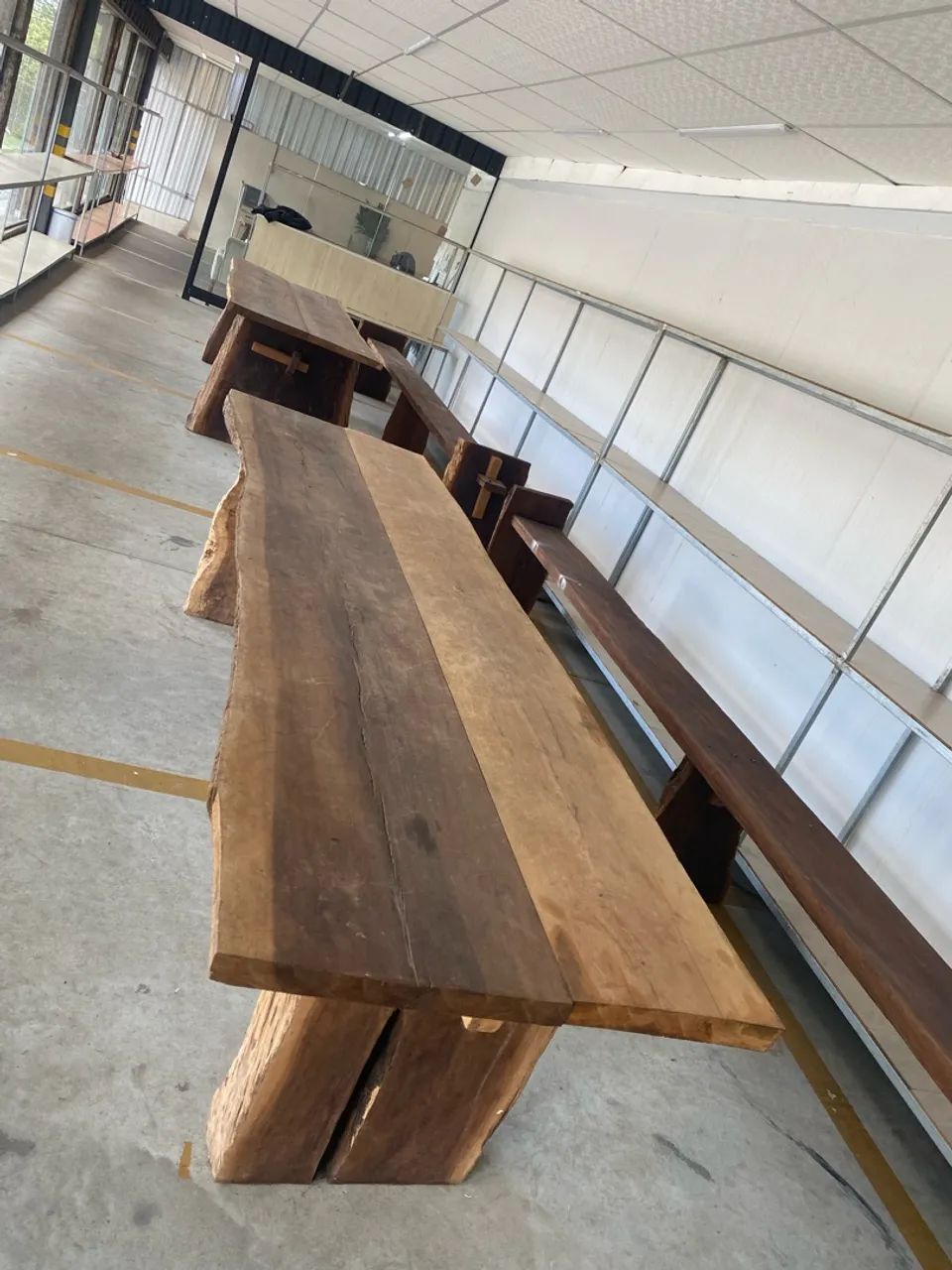 Mesa de madeira rústica 5 e 3 metros