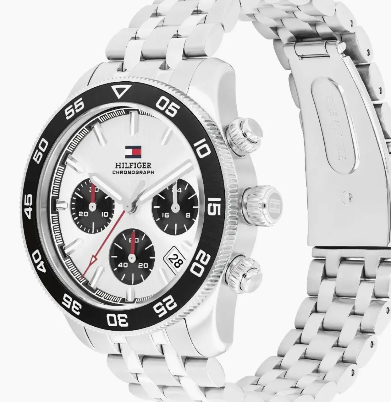 Relógio Tommy Hilfiger TH85 Chronograph Masculino em Aço Prateado - Foto 4
