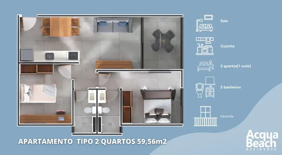 PLANTA 59m²