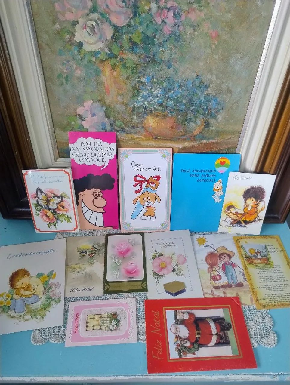 Lote cartões antigos de natal 