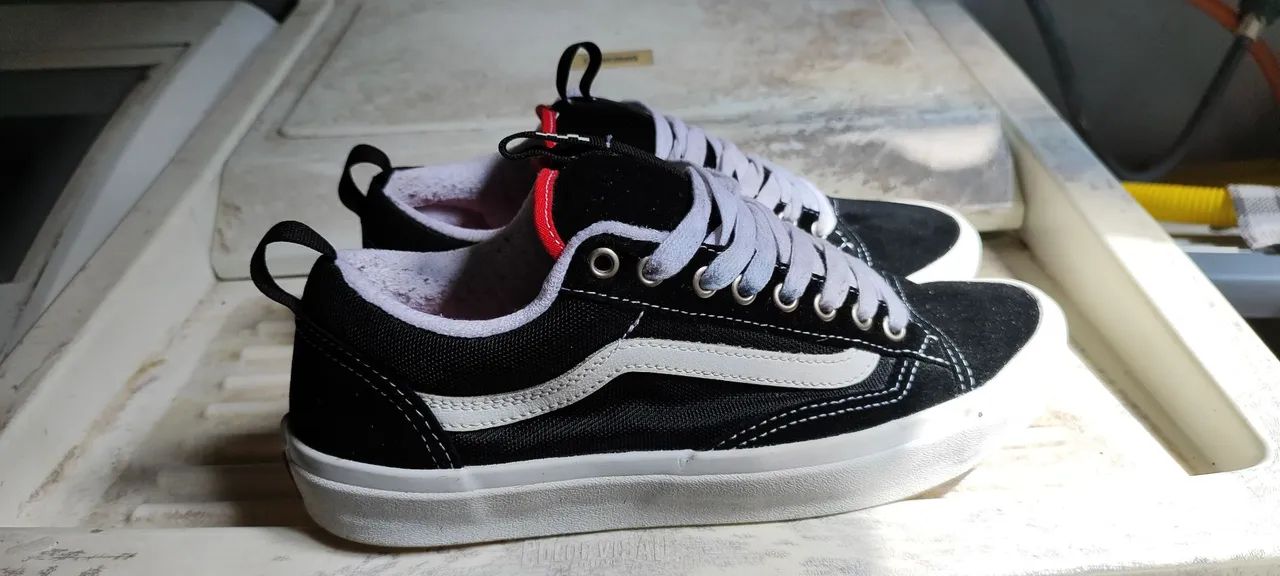 Tênis Vans Skate Old Skool 36+ Black white - Foto 3