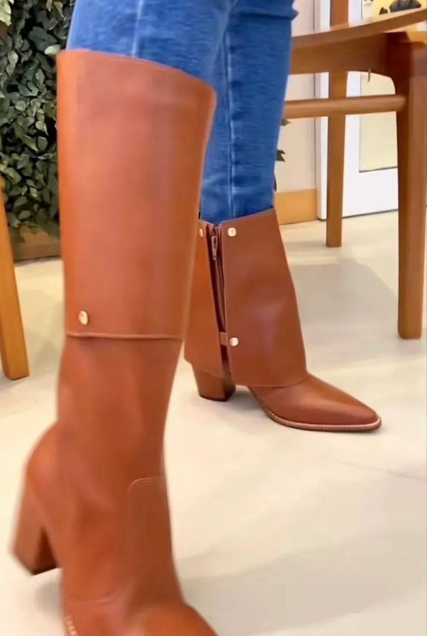 Bota em couro - 3 formas de uso - Foto 4