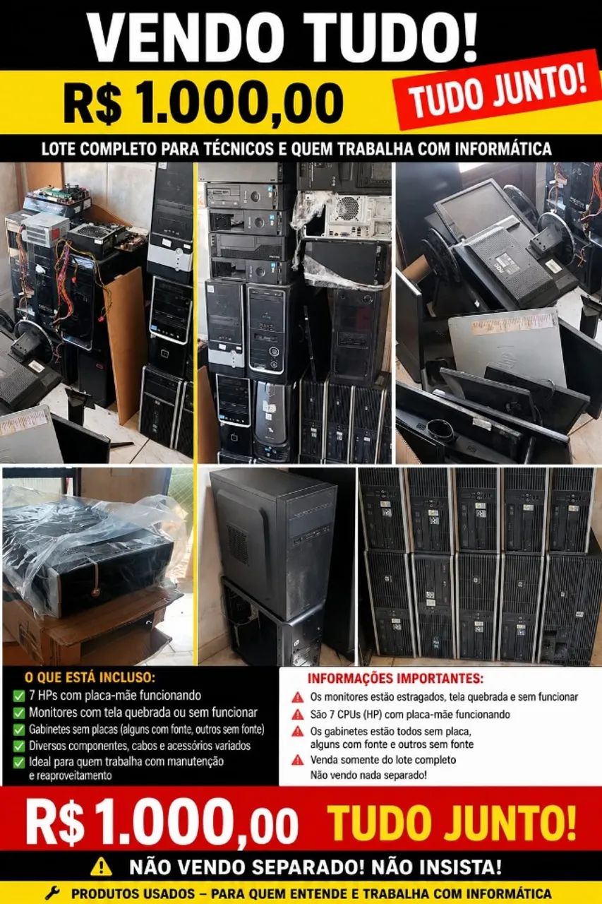 lote de itens de informatica