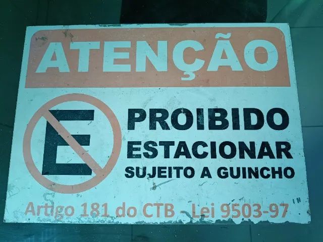 Placa Proibido Estacionar