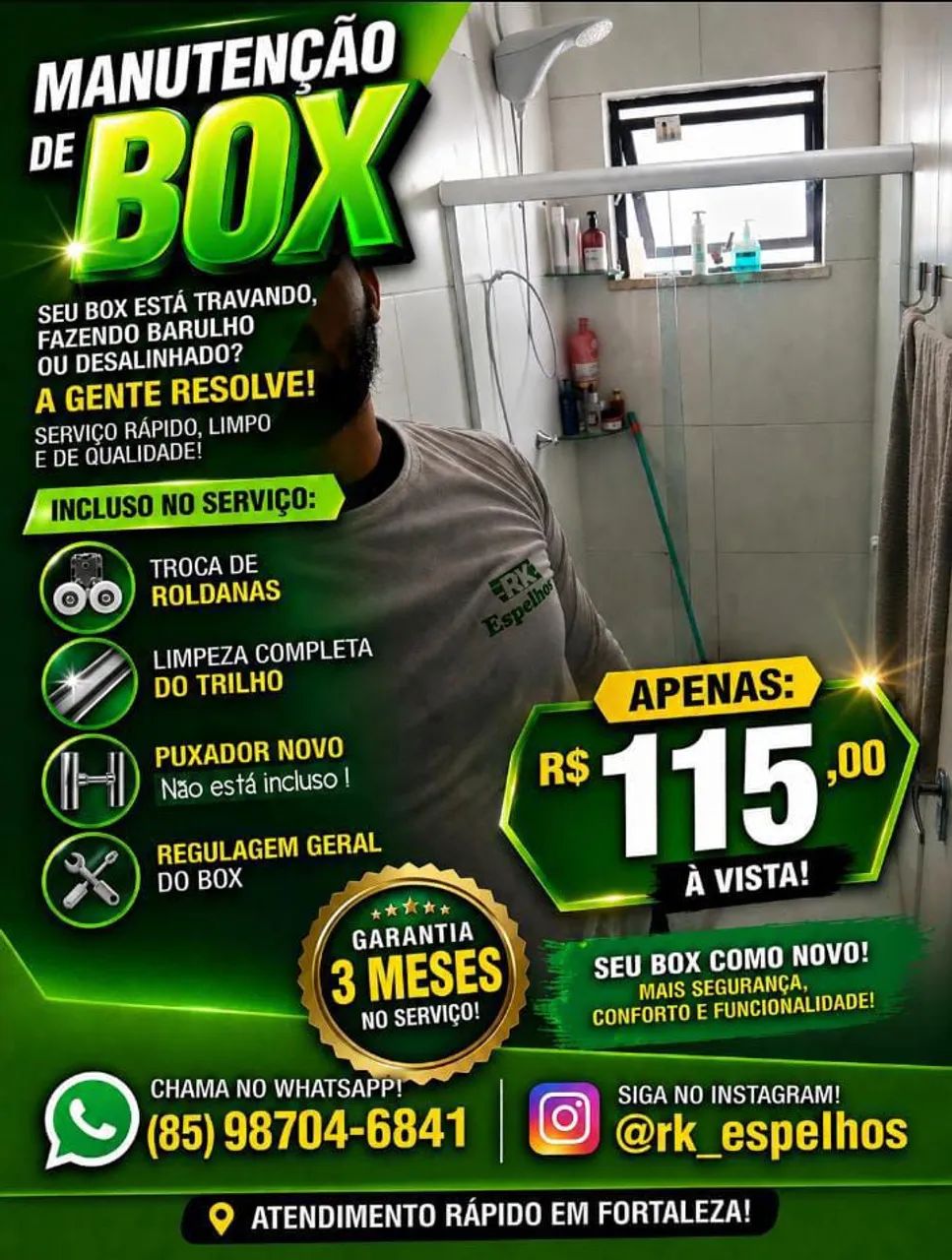 Manutenção de Box de vidro 