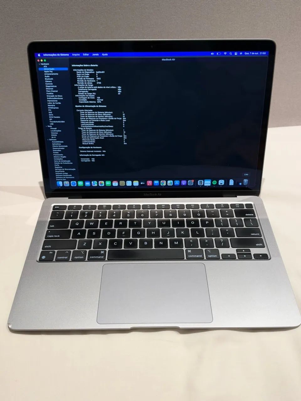 Mackbook Air 13 Polegadas MacBook Air M1 Impecável 256Gb SSD e 8Gb RAM - Notebooks - Praia Brava ...