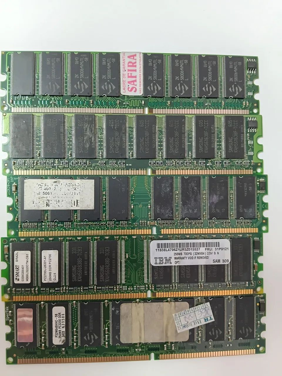 Memórias ddr 4x256mb 1x512mb antigas - Foto 2