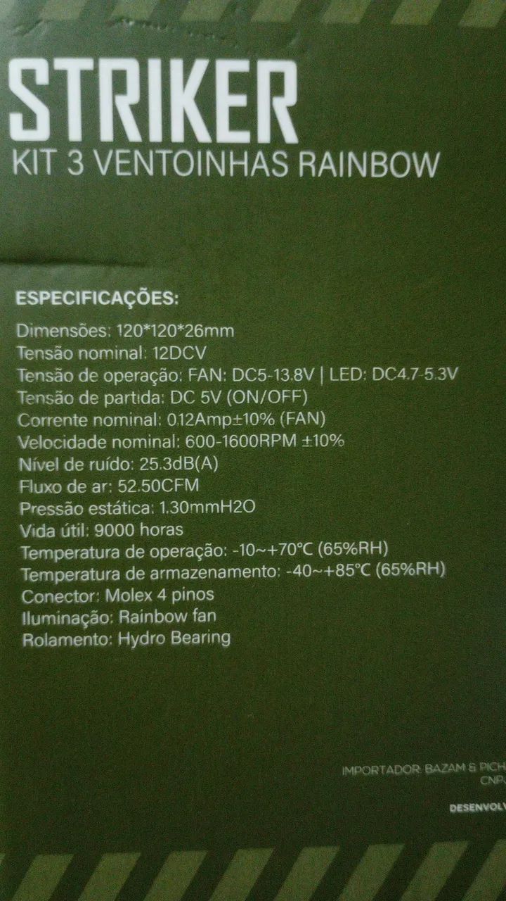 Fan/ventoinha rainbow tgt - Foto 3