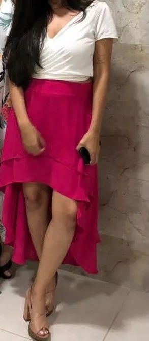 Saia rosa pink Aquamar tamanho P 