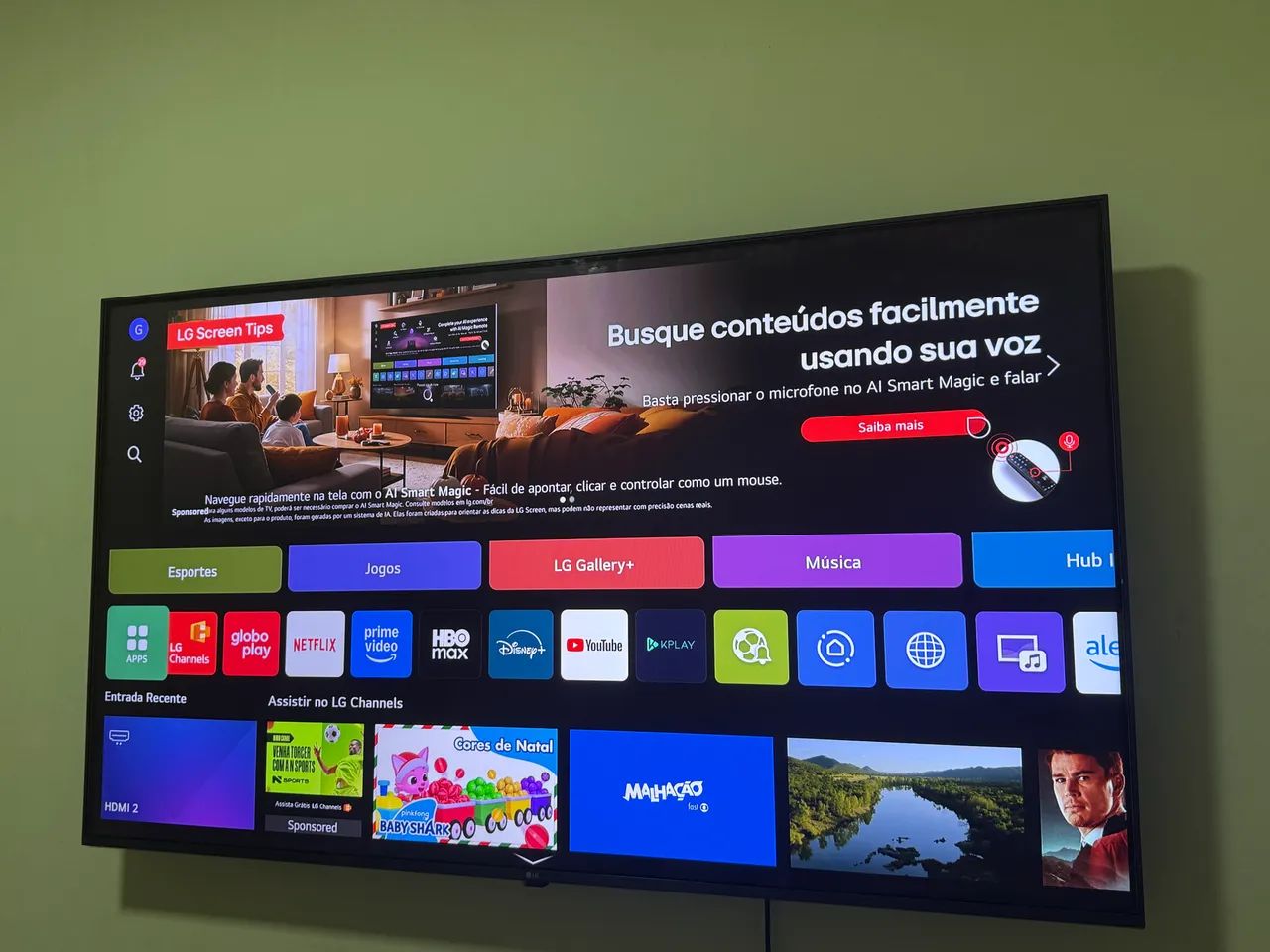 TV LG UHD AI ThinQ 55 POLEGADAS - 7 meses de uso, completa e NA GARANTIA