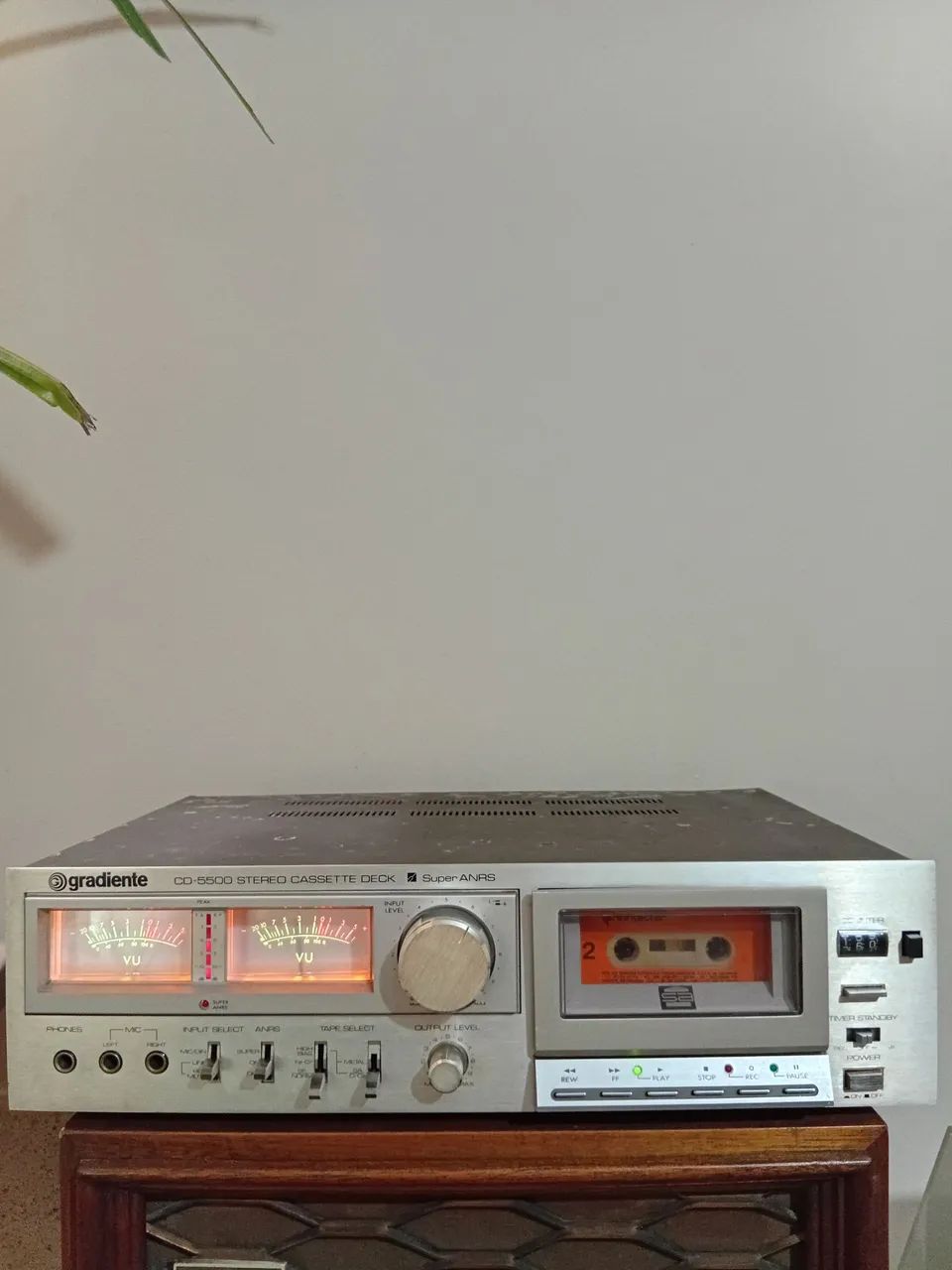 Tape deck gradiente cd5500 vu colorido