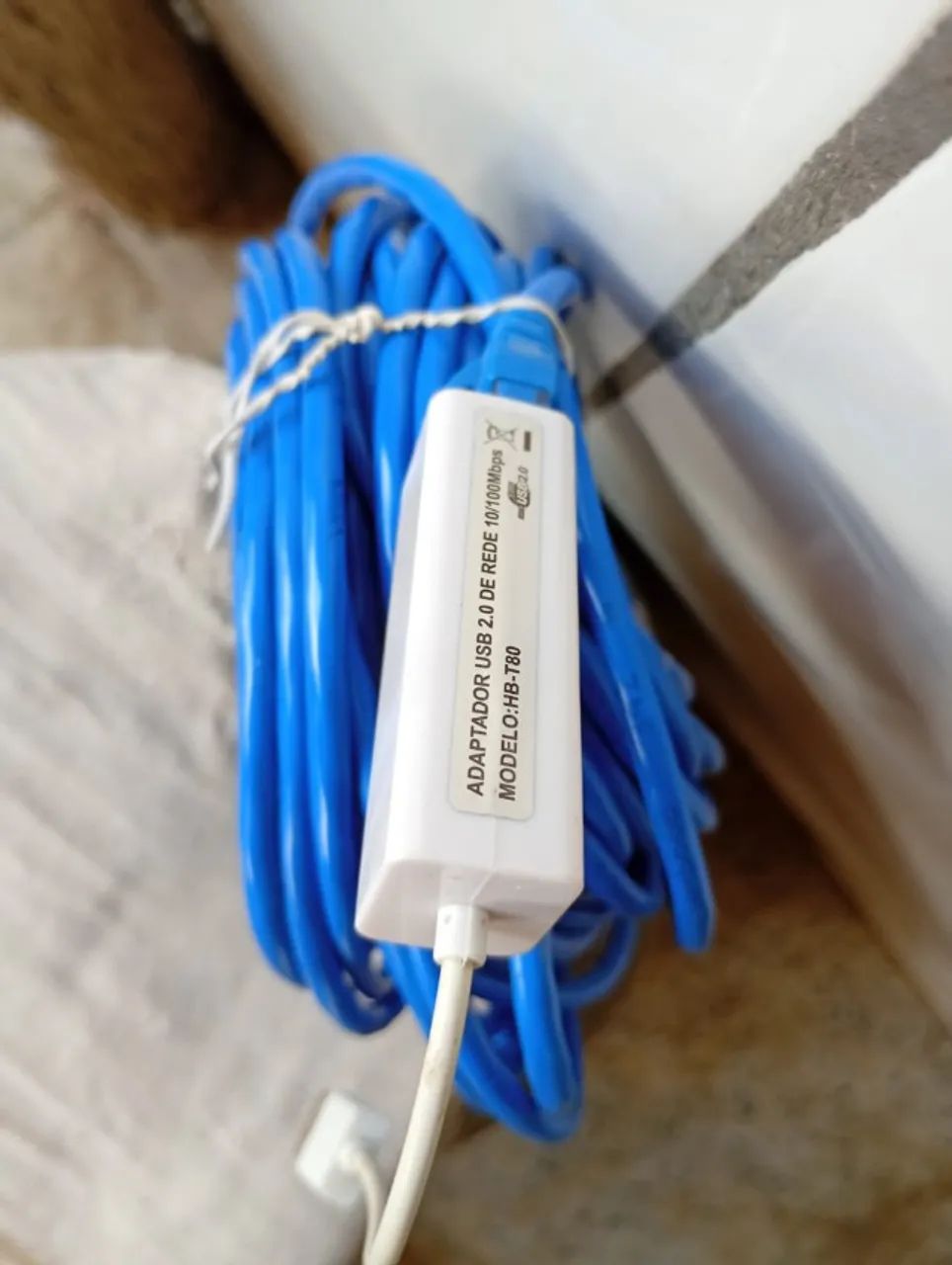 Cabo de rede 10m com adaptador USB 2.0 - Foto 2