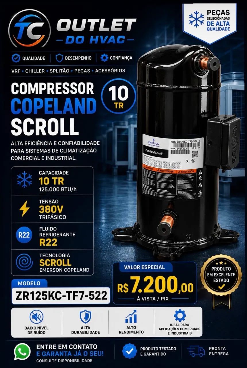 Compressor Emerson 10TR 380V R22