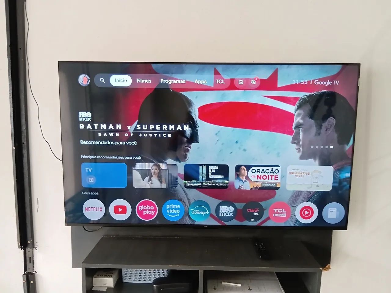 Tv tcl 55 polegadas 4k qled <br><br>Não faço entregas tem que vim buscar