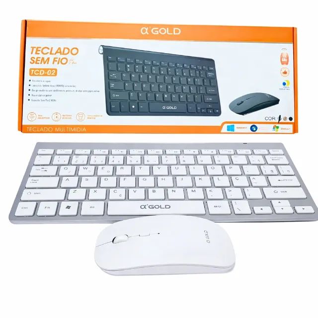 Kit Teclado e Mouse Sem Fio 2.4ghz USB Plug And Play Para Notebook e PC - Foto 4