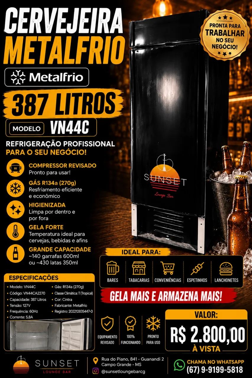 Cervejeiro, freezer 