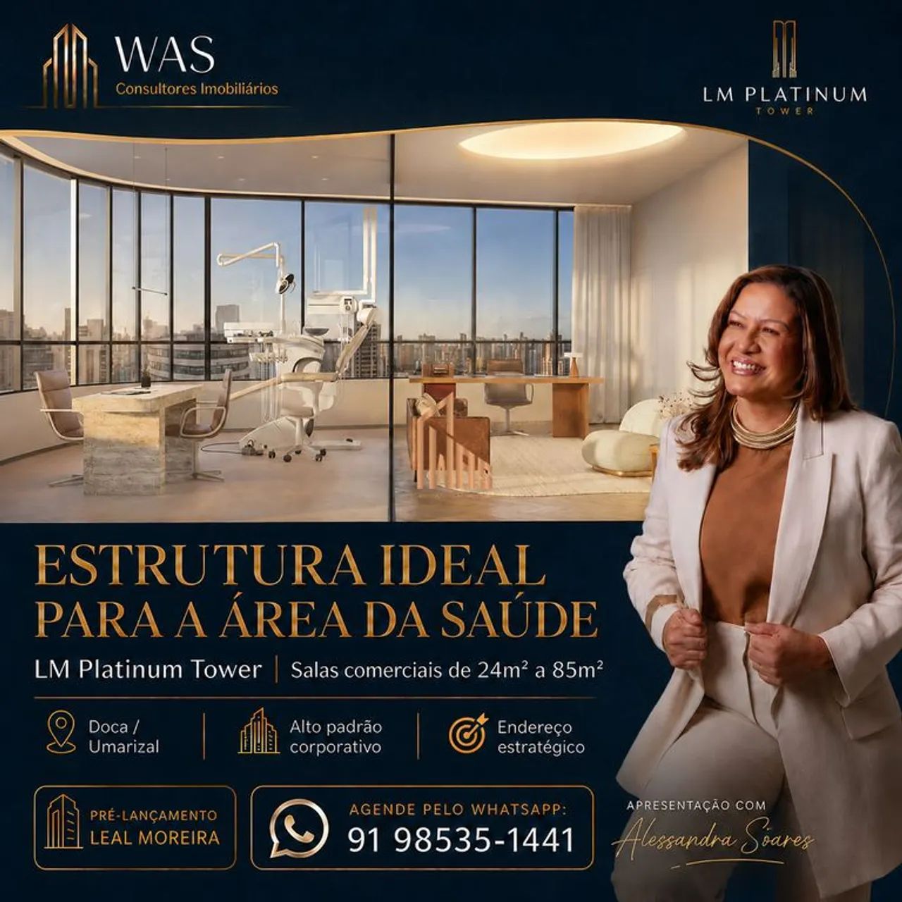 LM Platinum Tower Sala Comercial na Doca, 44m², Umarizal - Foto 5