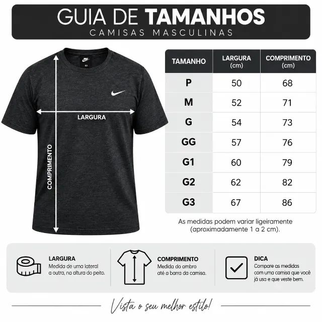 Camiseta Nike Masculina Plus Size G3 - Foto 5