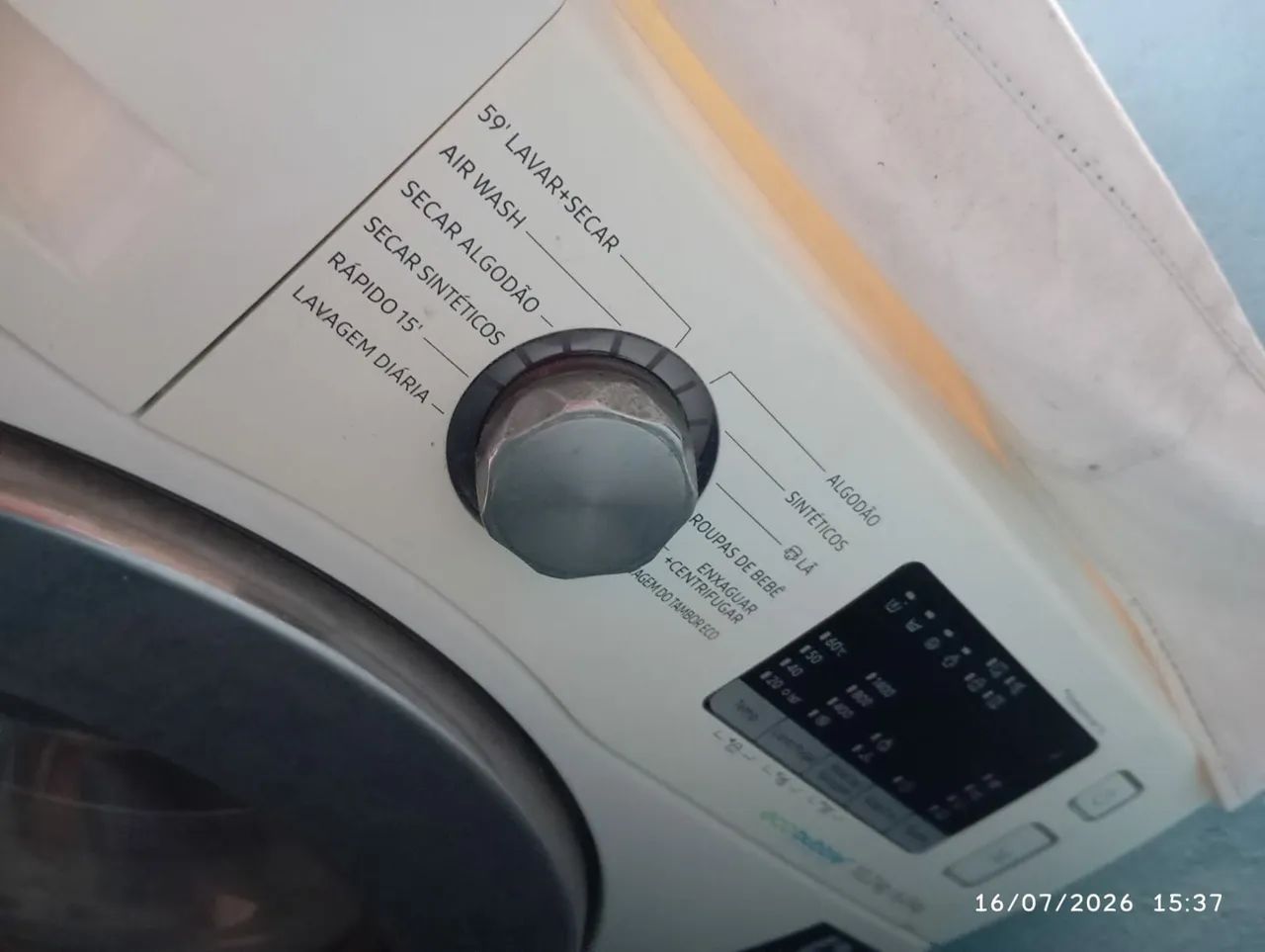 Samsung lava e seca com falha