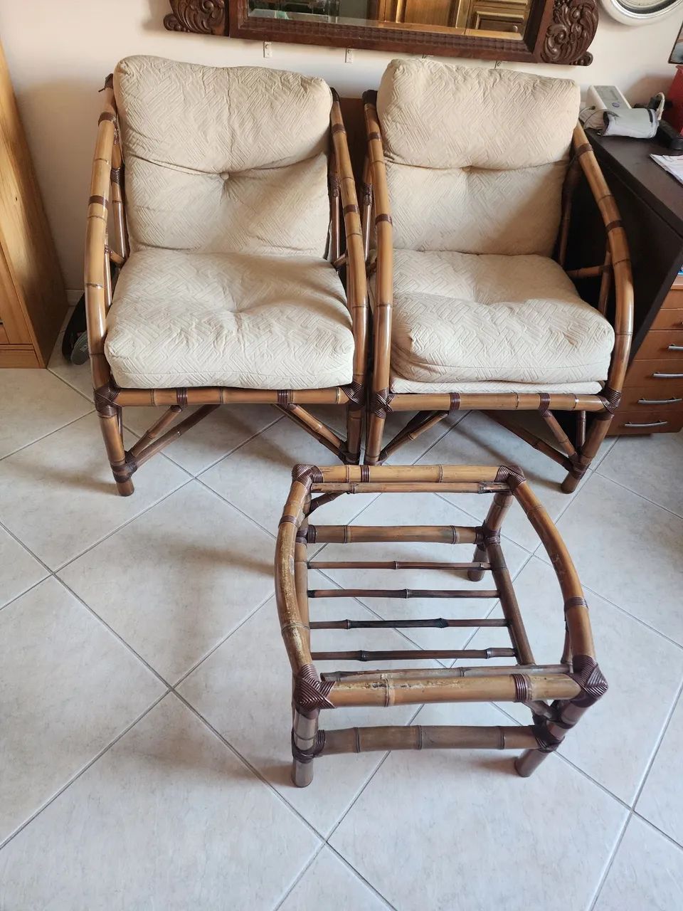 Conjunto sofá  bambu - Foto 2