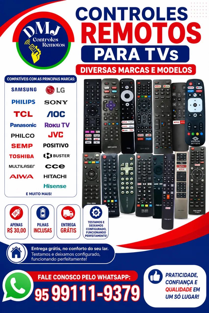 Controles pra televisão 