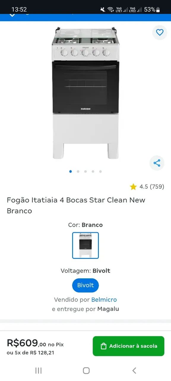 Fogão 4 bocas
