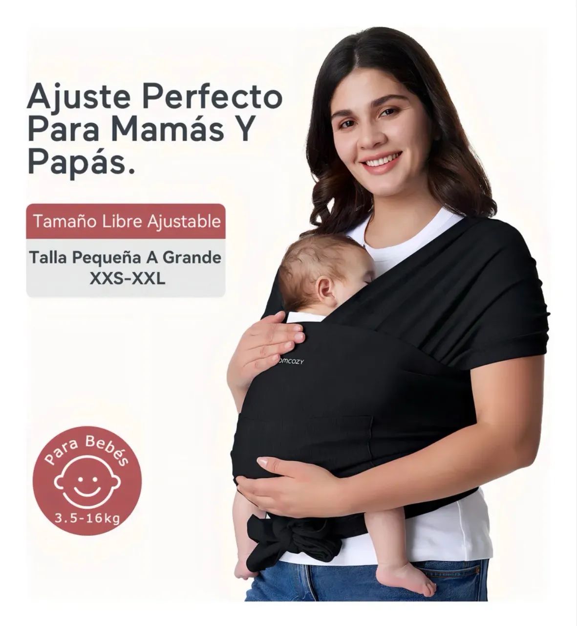Sling wrap MOMCOZY preto- IMPORTADO  - Foto 5