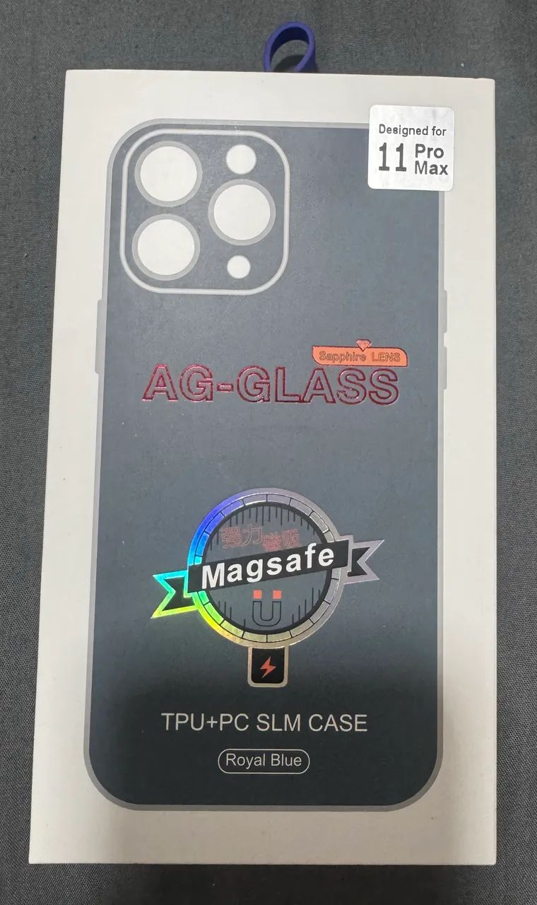 Capinha Ag-glass iPhone Mag 11 Pro, Max Royal Blue - Nova na Caixa - Foto 2